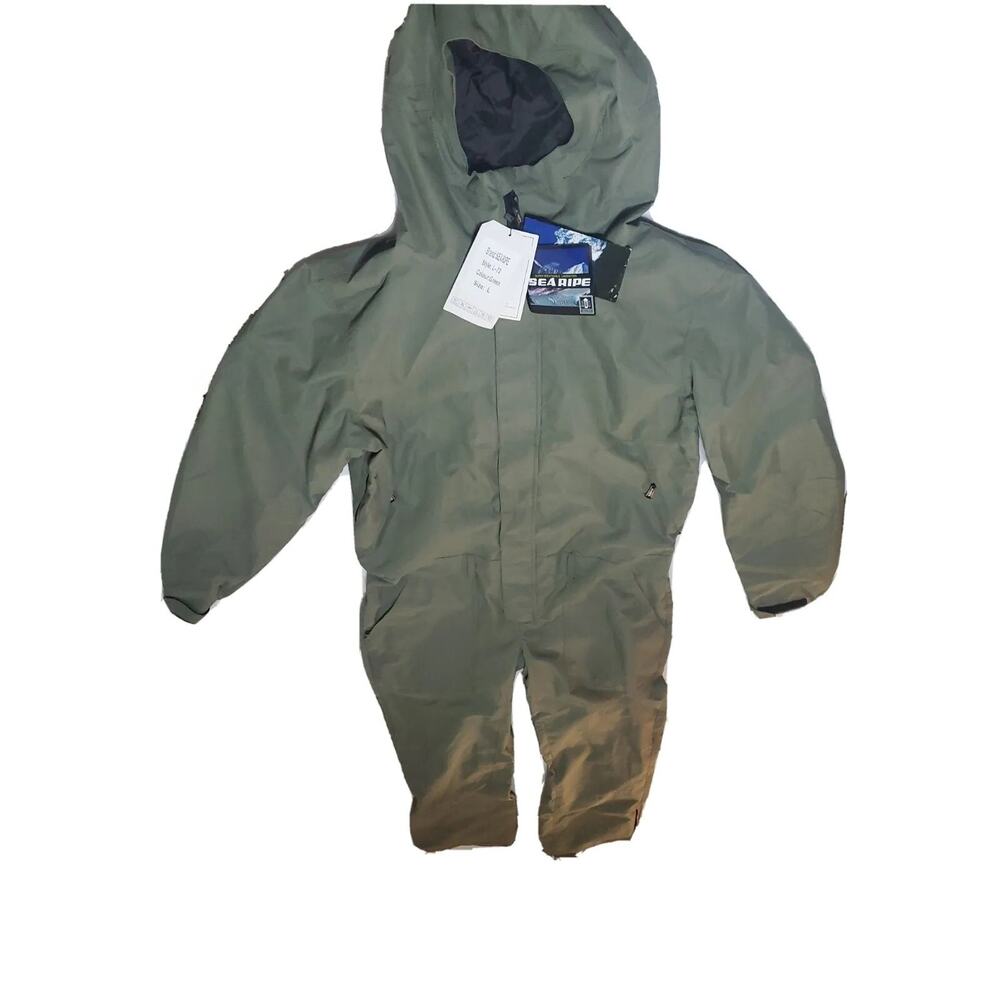 SEARIPE Men's Snowsuit With Hood Jason Green Size Large